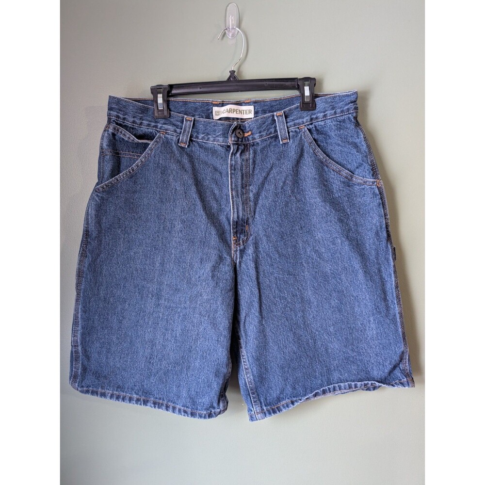Faded Glory Mens Sz 36 Denim Jean Shorts Carpenter Baggy Skater Work Wear